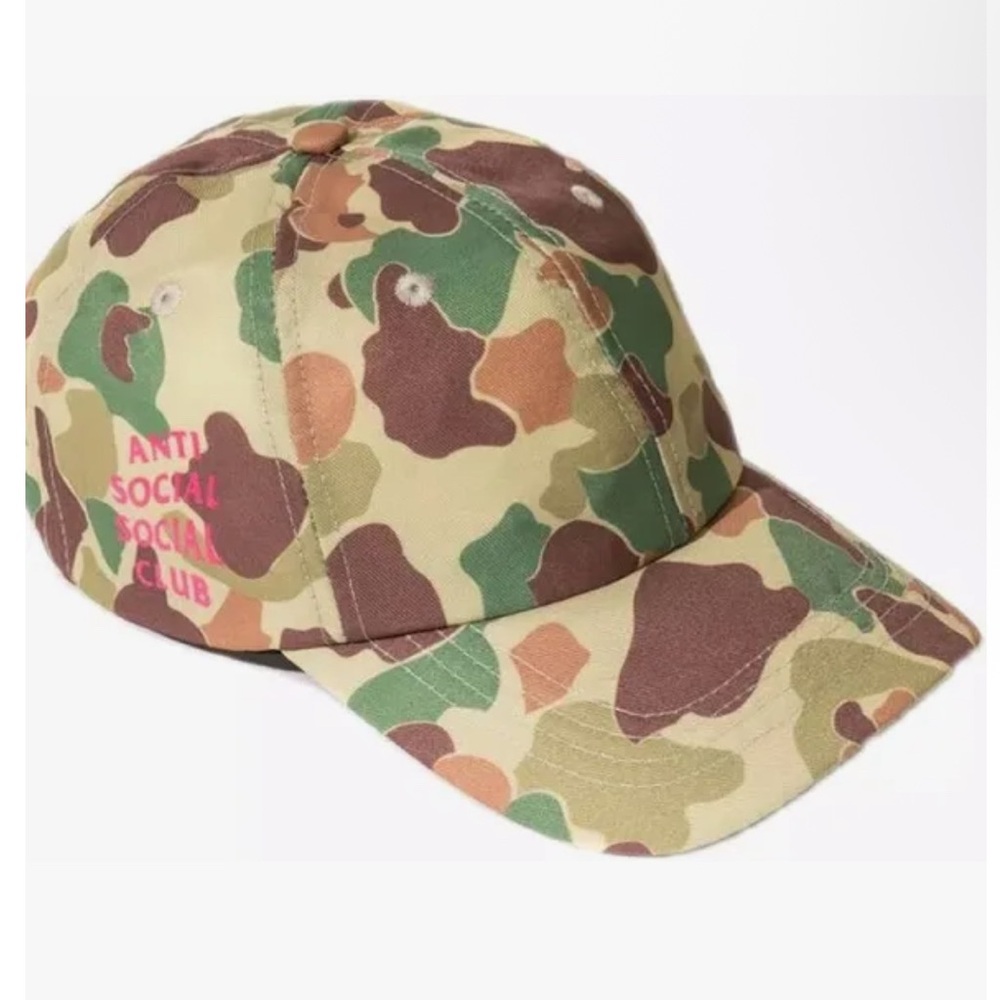 Anti Social Social Club Green Brown Camo Hat